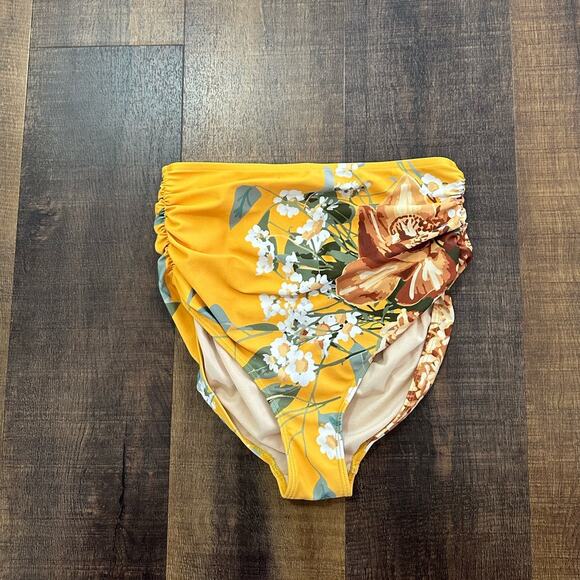 Albion Fit Isla Ruched Waisted Swim Bottoms Size Small - Picture 1 of 8